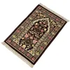 Portable Muslim Bön Rug Tjock Islamisk Turkisk Chenille Bön Matta Vintage Blomblad Mönster Vävnad Tassel Blanket 220301