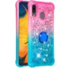 Bling Liquid Sand Diamantringhalterung Hüllen Gradient Quicksand Telefon 13 12 11 Hülle Für Samsung Galaxy J6 A6 Plus A20 S9 S8 S20 S10