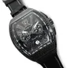 NYTT vinfat typ stål gummiband Sport herrklockor Japan Quartz urverk Chronograph montre de luxe