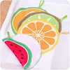 Panno di frutta creativo Stampa appesa Asciugamano da cucina Asciugamano per pulizia ad asciugatura rapida Panno per piatti Tovagliolo per pulire LLF13504