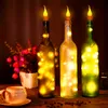 Бесплатная доставка Twinkle Star 10x Теплый винный бутылка вина Свеча формы Строка 20 LED Night Fairy Light Lamp String