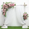 1 set 1 M fiore artificiale muro matrimonio arco decoro sfondo strada piombo composizione floreale centrotavola fiore fila pompon peonia rosa T200509