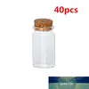 100pcs 6ML 22*35mm Mini Glass Jar Bead Containers Wishing Bottles Vials With Cork Stopper Clear Glass Jars And Lids