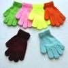 Children Winter Christmas Gloves Candy Color Boy Girl Acrylic Glove Kid Knitted Finger Stretch Mitten Student Outdoor Glove Gift F5471068