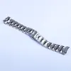 24MM Watch Band For PANERAI LUMINOR Bracelet Heavy 316L Stainless Steel Watch Band Replacement Strap Silver Double Push Clasp 249E