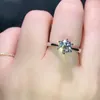 Avec cericate Luxury 1 CT Zirconia Diamond Ring Original 925 Silver Color Mariding Band for Women Anniversary Gift R0038801847