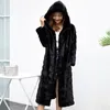 Real genuine natural rabbit coat with hood womens fashion fur jacket outwear custom any size 201214