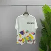 Yaz Erkek T-Shirt Tasarımcı Tee Lüks Tshirt Mürekkep Boyama Baskı T Gömlek Klasik Moda Bayan Giyim Yuvarlak Boyun Rahat Pamuk T-shirt