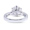 Transgems 2 CT CT 8mm 약혼 웨딩 Moissanite Ring Lab 성장 여성을위한 여성용 다이아몬드 반지