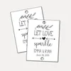 Etiquetas de bengala Tarjetas rústicas de despedida de bengala Deja que el amor brille Etiquetas personalizadas Wedding1231J
