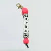 Cross Border Beaded Food Grade Silicone Letter Sleutelhanger Pendant Sleutelhanger Groothandel Multi-Color Optioneel