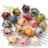 50pcs 4cm White Rose bud Artificial Silk Flower Heads Wedding Decoration DIY Wreath Scrapbooking Craft Fake Flowers 220311