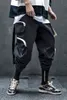 Сумка брюки мужские японские ноги грузовые брюки женщины 2020 мужская одежда Harajuku леггинсы комбинезон Hiphop Jogger ленты негабариты H1223