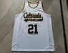 Custom Basketball Jersey Men Youth Women Vintage CO State University 21 David Roddy High School Size S-6XL or any name and number jersey