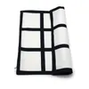 9 Panelkudde Skydd Blank Sublimation Pillow Case Black Grid Woven Polyester Värmeöverföring Kuddehölje Kasta Sofa Pillowcases 40 * 40cm