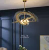 Postmoderne Luxus-LED-Kristall-Kronleuchter Nordic kreative Wohnzimmer Hängeleuchten Hotel Dekor Lampen Restaurant runde Beleuchtung