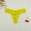 6 stks / partijen vrouwen thongs sexy ondergoed super laag stijg slipje full lace holle snaren transparante naadloze tangas onderbroek Y1121