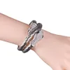 Mode ins unique designer exagéré diamant zircone ed animal serpent bracelet pour femme filles ouvert réglable 231N