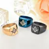 High Polished Fine Workmanship Silver Gold Blue Rostfritt Stål Mäns Freemason Kompass och Square Masonic Signet Ring Mason Lodge Smycken