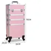 Trolley Cosmetic Case professione valigia trucco Donna Bagagli trolley da viaggio Beauty box Ruote Chiodi rotolanti Cassetta degli attrezzi Pieghevole1269s