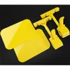 Gelbe ABS-Zeichen-Clip mit A6 PVC-löschbarer Brett-Werbung Preis-Etikett-Halter 10pcs