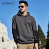 Merk kuegou hoodies herfst winter heren sweatshirt simpel doek samenvoegen mode LW-1762 201020