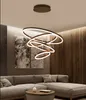 Nordic Chandelier Led Ring Lamp with Remote Control Living Dining Room Bedroom Kitchen Staircase Home Decoration Indoor Lighting