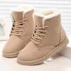 Women boots female warm plush Insole snow boots women ankle lace-up shoes woman winter plus size ladies shoes1