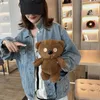 Big Eyes Bear Doll Satchel Verstellbarer Riemen Plüsch One Shoulder Bags Outdoor Party Girls Kinder Paket Lovely 12 5zk N2