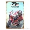 2021 TT Isle of Man metalowy plakat Retro Rasy motocyklowe płytki Ściana Malarstwo PAILAT PABA PUB GARaż
