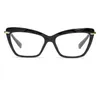 Óculos de leitura transparente olho de gato, armação de óculos femininos falsos de luxo para hipermetropia com graus 9063311