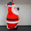 Gigantyczny nadmuchiwany balon LED pasek pontonowy Santa z bezpłatną dostawą na zewnątrz lub wewnątrz Szczęśliwej świątecznej dekoracji