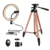 Selfie LED Photo Lampe Ring 26cm Ljus med 130cm Tripod Anillo de Luz Para Maquillaje Ringlight Kit för Video YouTuber Stream