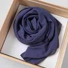 Écharpe malaisienne en mousseline de soie haut de gamme Wrap uni/couleur unie femmes musulmanes Hijab foulard été islamique Long châle Pashmina 180x70cm