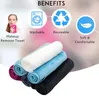 Flanel make-up remover handdoek herbruikbare microfiber reiniging handdoeken 20 * 40 cm roze blauw paars RRF12934