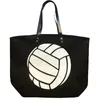 Foldable Shopping Bag Printed Portable Handbags Baseball Tote Softball Basketball Football Volleyball Canvas Bags 8 Style EEF3401