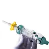 NC021 물 담뱃대 OD 32mm 튜브 흡연 파이프 팔 나무 퍼크 버블 러 14mm 티타늄 석영 세라믹 네일 클립 다채로운 유리 물 파이프 봉