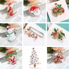 2021 Nieuwe Diamond Inlaid Christmas Broche Groothandel in Europese en Amerikaanse Cartoon Studenten Broche Pins Legering Gift Christmas Eve Ccorsage