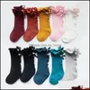 Socks Baby & Kids Clothing Baby, Maternity Toddlers Girls Big Bow Knitted Knee High Long Soft Cotton Lace Ruffle Sock 10 Colors C308 Drop De