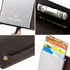 HUMERPAUL RFID Blokkering Beveiliging ID Creditcardhouder Wallet Men Metaal Aluminium Automatisch bedrijf Slim Fashion Gift7320887