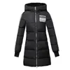Mode Baumwolle gefütterte Jacke mit Kapuze warme Winterjacke Frauen Parkas lange schlanke dicke FANMUER 201030
