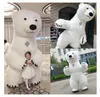 Mascotte gonfiabile dell'orso polare alta 2 m per abiti di carnevale della cerimonia di apertura del parco a tema per mascotte personalizzate del partito