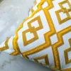 Giallo Fodera per cuscino Simpatico diamante geometrico ricamo Federa per divano letto Semplice decorativo per la casa 45x45 cm Divano letto 201119