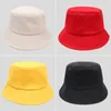 100% cotone pieghevole cappello da pescatore adulto uomo donna estate ripiegabile spiaggia tesa cappelli da pesca berretto da sole nero rosa beige giallo viola rosso bianco