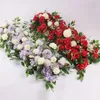 50/100 cm DIY Wedding Bloemwandarrangement Leveringen Silk Peonies Rose Artificial Row Decor Iron Arch Backdrop1