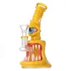 Bong di vetro unici all'ingrosso Stile Halloween Narghilè Tubi dell'acqua Soffione Perc Polpo Olio Dab Rigs Becher Bong Mini impianti di cera con ciotola Spedizione da DHL