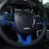 Blue Car Steering Wheel Cover for Dodge Challenger 15+ / Durango 14+ / Grand Cherokee SRT8 14+ / Dodge Charger 15+