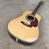 Guitare acoustique, 41'' 45 D 20 frettes incrustation de perles avec égaliseur, dessus en épicéa massif, bois de rose sur le côté