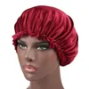 New Solid Color Silk Satin Noite Hat homens Mulheres Head Cover sono Caps Acessórios de Moda Bonnet Hair Care gorros