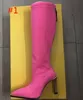 Горячие продажи - мода женщины вязание носки сапоги заостренные сексуальные заостренные сапоги женские бедра над коленами сапоги дышащие эластичные б
